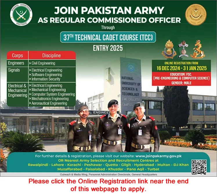 Pakistan Army Commissioned Officer Jobs